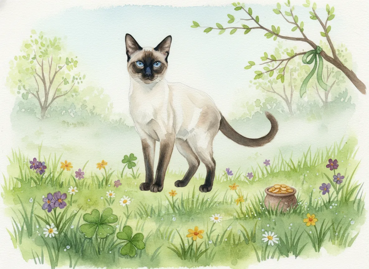 Siamese watercolor calendar month 3